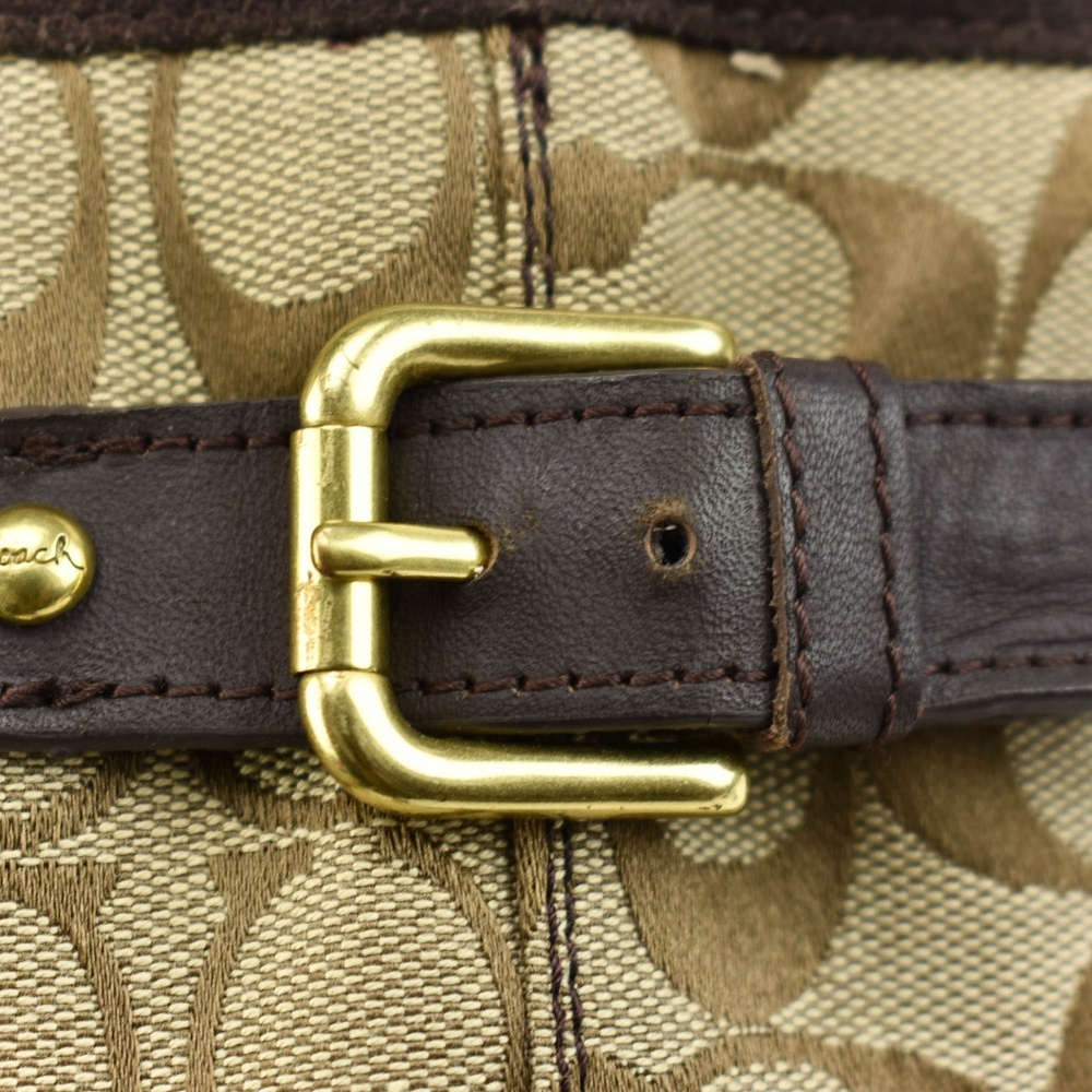 COACH: Tinah Brown Leather & C logo mid-calf boots - Picture 7 of 8